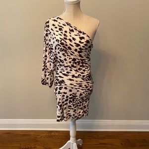 Asymmetrical/one shoulder fitted dress. Sexy